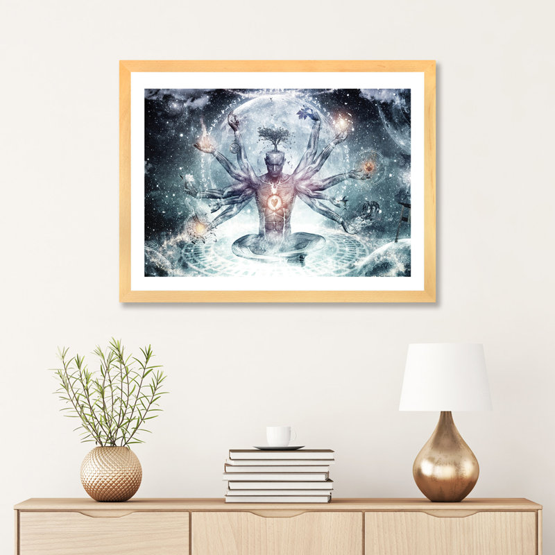 «The Neverender Dreamer» par Cameron Gray, impression, Papier encadré de bois naturel, H 24 po x l 32 po x P 1 po