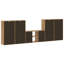 5 Piece TV Units With Storage ODDA Solid Wood Pine-823665694