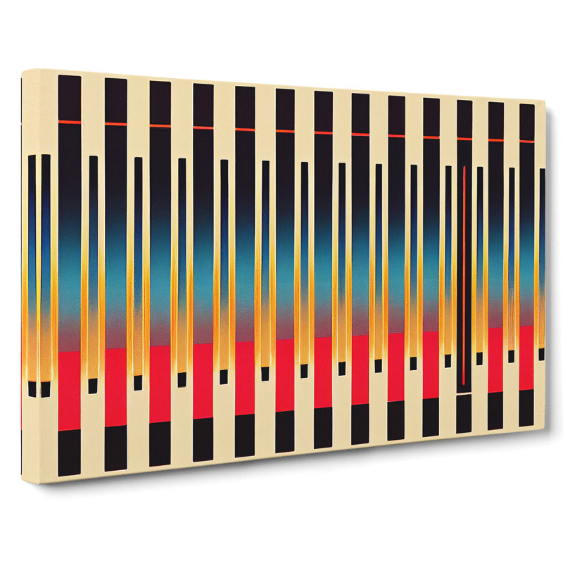 Audio Equalizer Deco Vol.1 Abstract - Wrapped Canvas, 35cm H x 50cm W x 3cm D