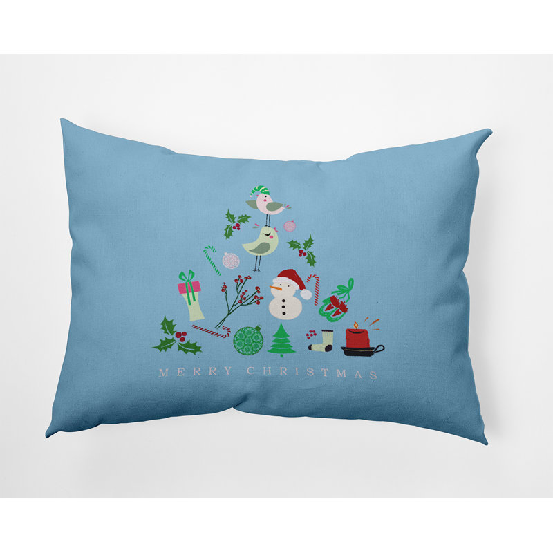 Coussin décoratif «Merry Christmas Story», Île Seymour Nord, Galapagos