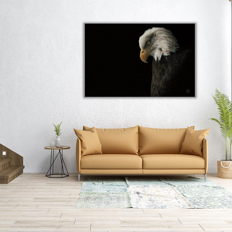 «Eagle Bow Black and White», reproduction d'art sur toile, H 40 po x l 60 po