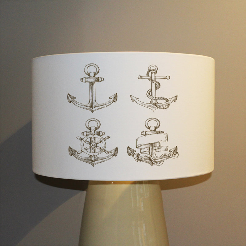 Cotton Drum Lamp Shade ( Uno ), 22cm H x 25cm W x 25cm D
