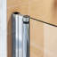 Porte de douche pliante sans cadre 35,5 - 37 po x H 72 po avec verre trempé transparent