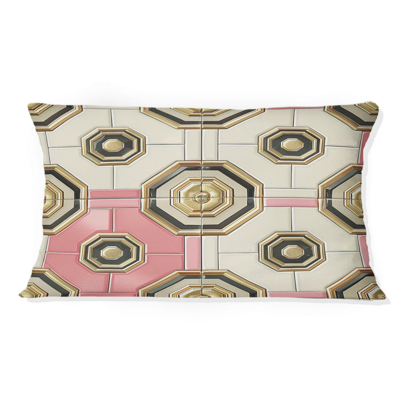 Coussin lombaire doré Midcentury - Mid-Century