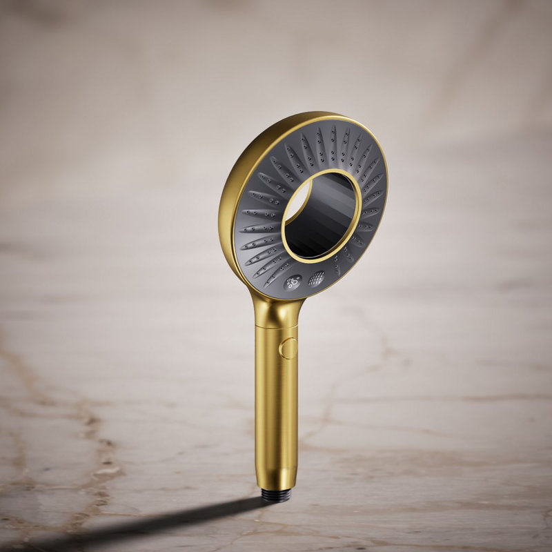 Spaviva Two-Function Handshower 2.5 GPM, Brushed Brass, 1.75 GPM