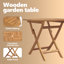 2 - Person Wood Patio Dining Set with