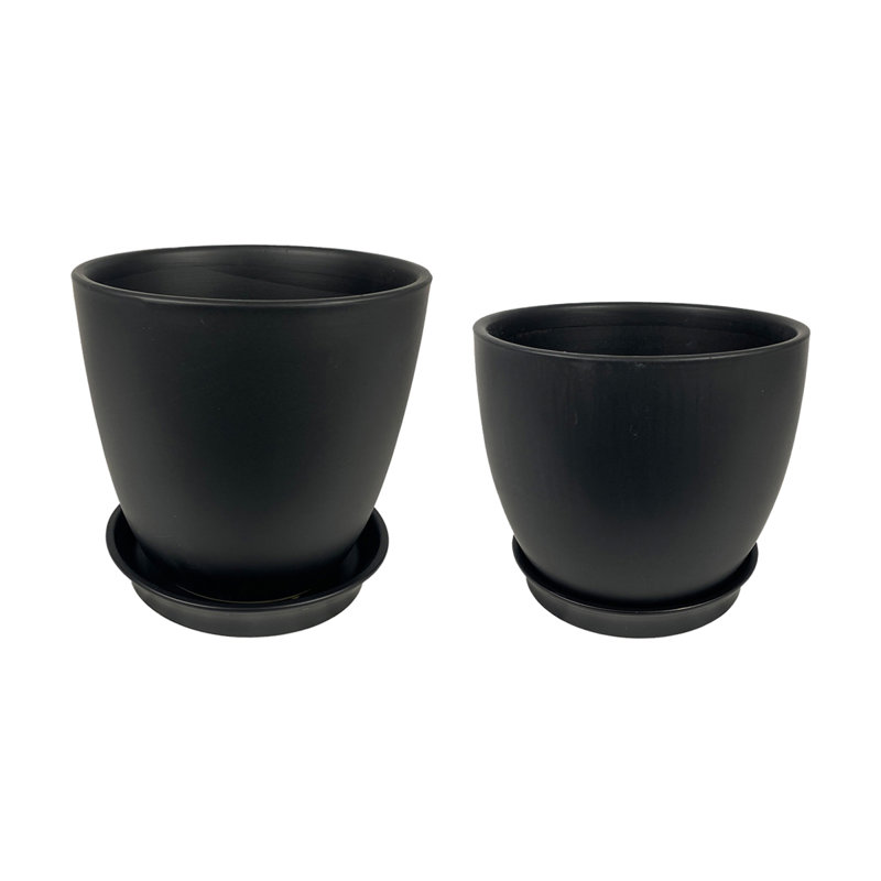 Kader Ceramic Pot Planter, Black