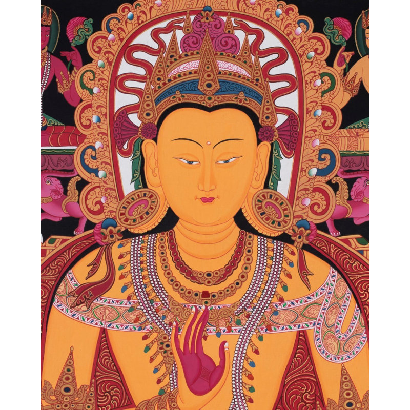 Nevari Style Amogsiddhi (Brocadeless Thangka)