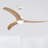 52'' 3 - Blade Wood Ceiling Fans with 3 Color Lights Remote Control and 6 Speed Levels-1199482120-1199482121