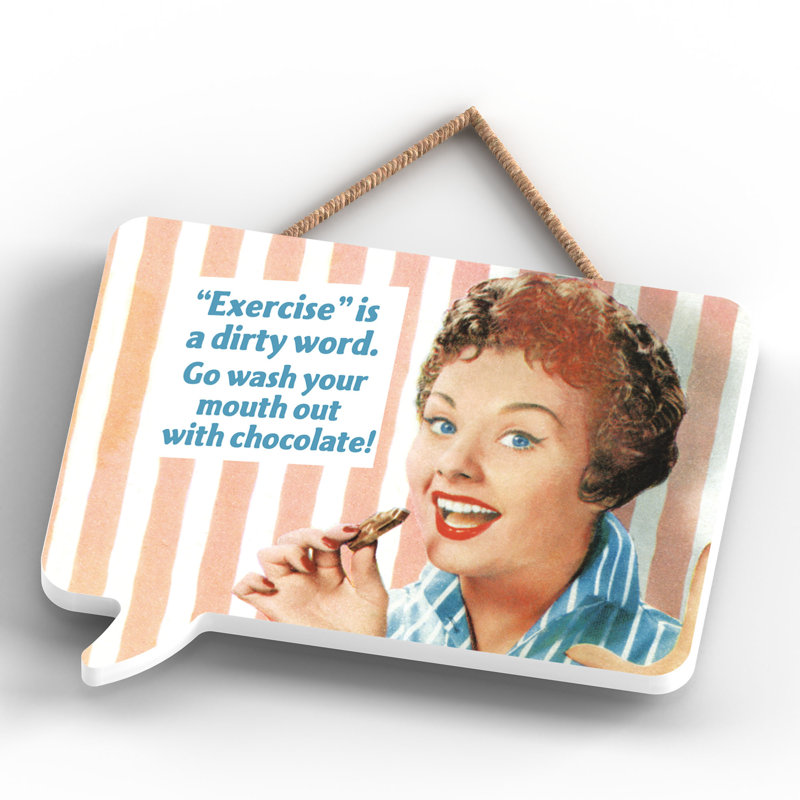 Pinup Exercise Dirty Word - Print on MDF
