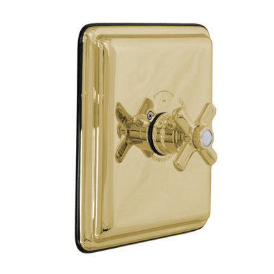 Thermostatic Shower Control with Durable Brass Construction and Cross Handle by Strom Living