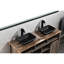 Lavabo de salle de bain noir mat avec robinet et bonde escamotable - l 18,13 po x L 13,0 po