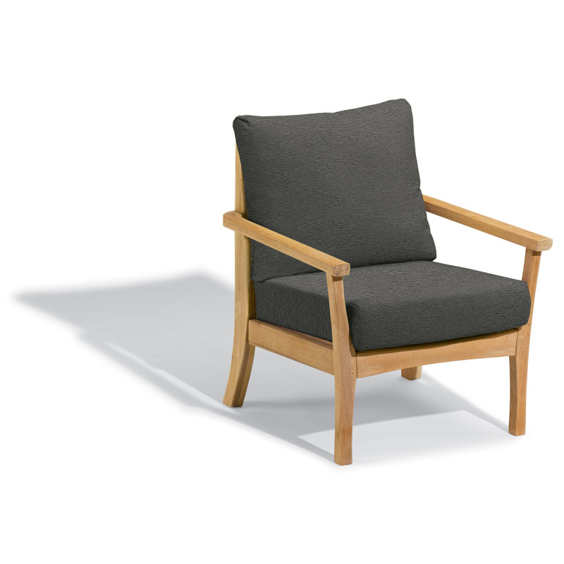 Chaise de patio avec coussins Huggins, Noir Heather