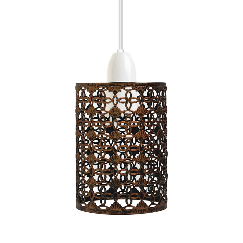 14cm H Metal Drum Lamp Shade ( Uno ), Brushed Copper