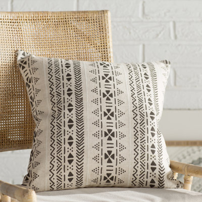 Mud Cloth Linen Throw Pillow