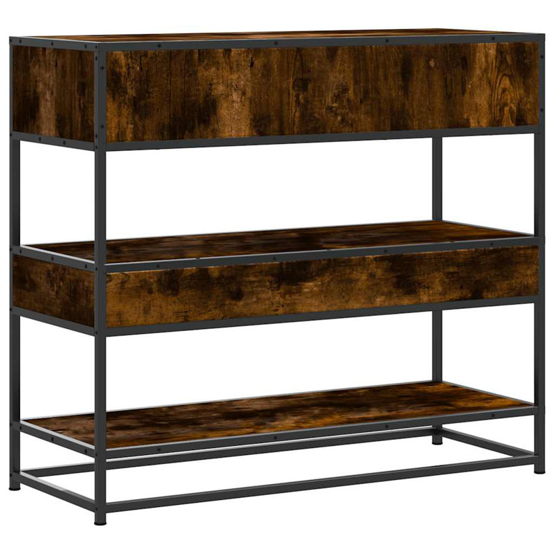 Console Table 90X35x80 Cm Engineered Wood, Smoked 