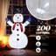 Décoration bonhomme de neige 6pi avec 200 lumières et 10 pour cent d'ampoules scintillantes