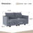 61" Square Arm Modular Loveseat with Storage Space-1223552347