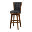 Ensemble de 2 fauteuils pivotants Core, bois brun, similicuir noir-114018880