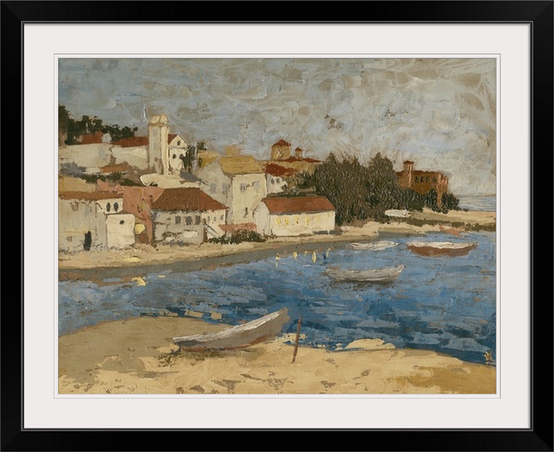 « i » megan meagher, reproduction d’art By the Sea, H 26 po x l 36 po x p 1 po, Cadre noir