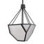3-Light 21" Architectural Glass Chandelier
