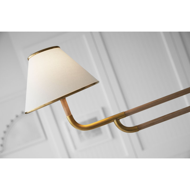Rigby 2 - Light Chandelier, Soft Brass/Natural Oak