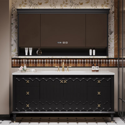 Armoire de salle de bain de style américain rétro