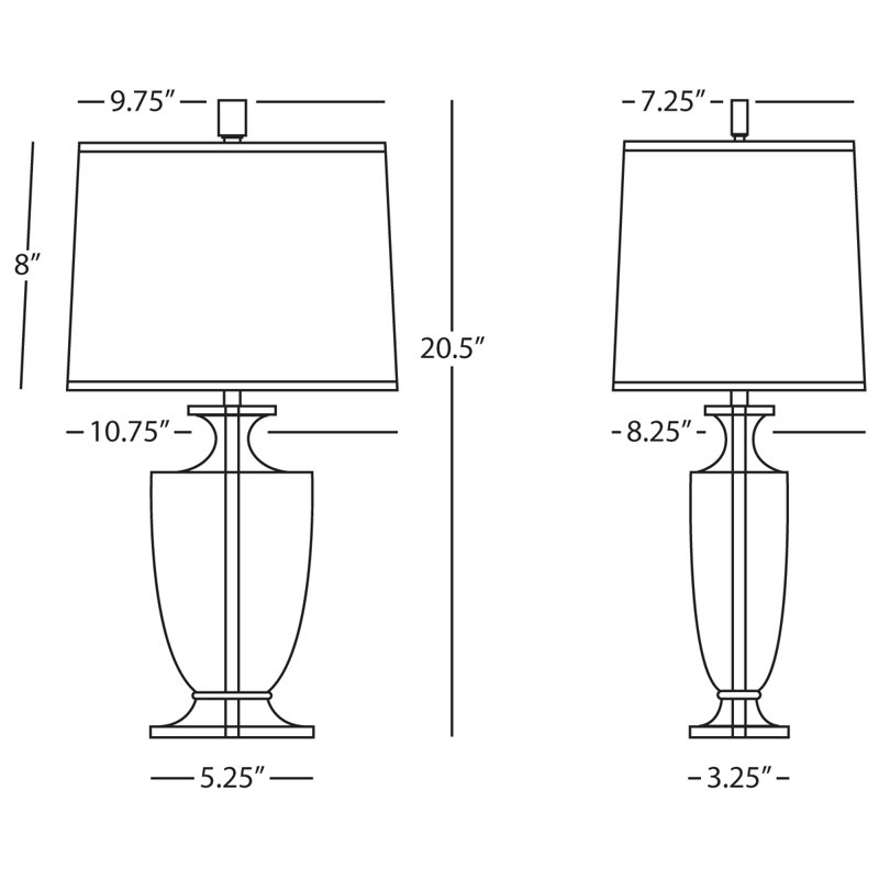 Lampe de table Artemis, H 20,5 po x l 10,75 po x P 8,25 po, Blanc cassé