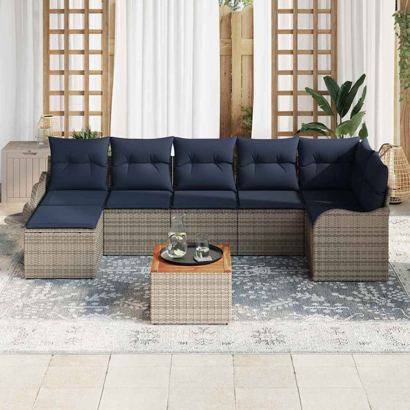Ensemble de canapé de jardin avec coussin 8 pièces vidaXL