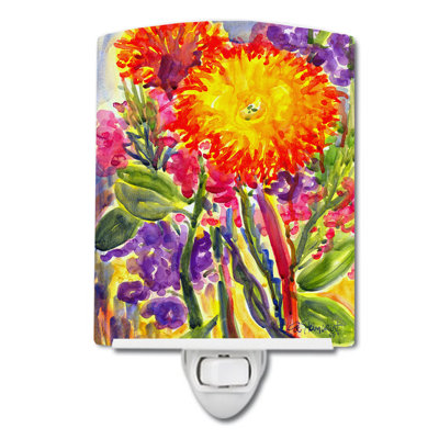 Flower Aster Ceramic Night Light