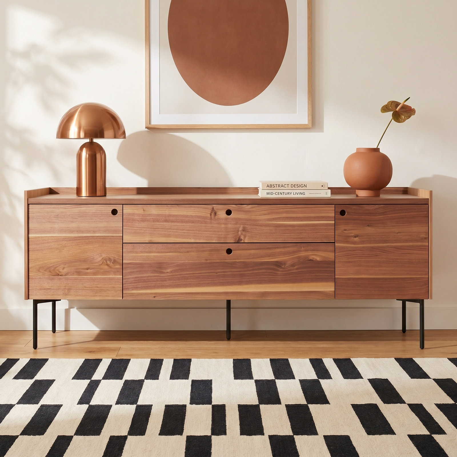 Peek 70'' Sideboard, Rustic Walnut