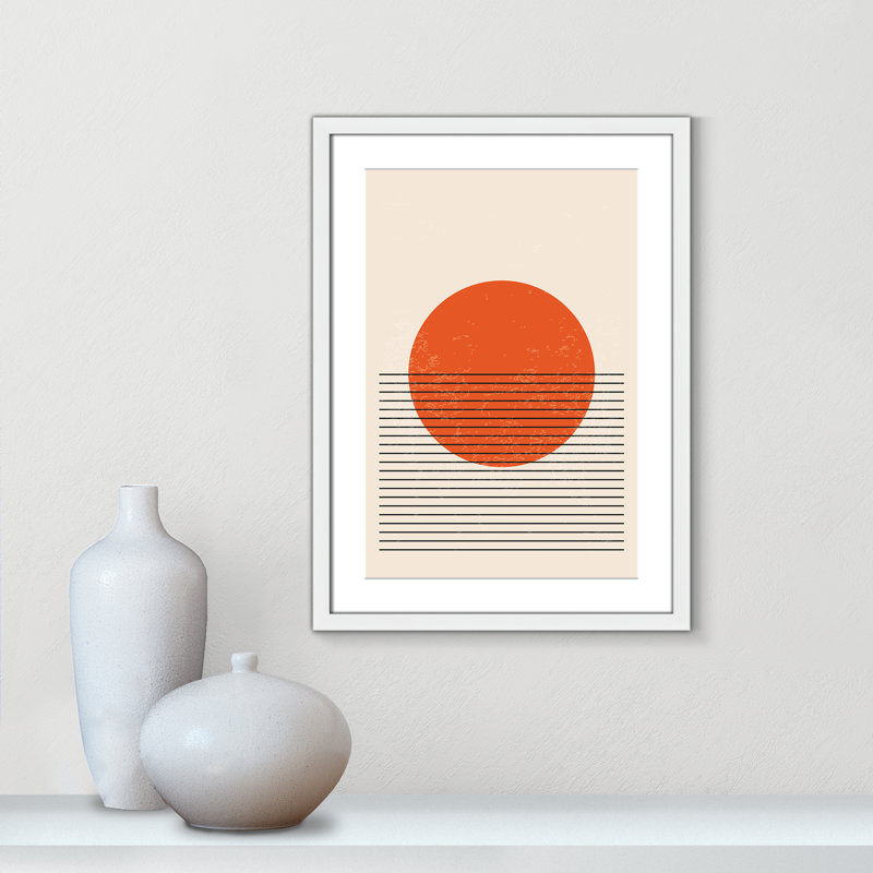 «Bright Minimal Series # 2» par Stanley, Blanc satiné, L 17 po x H 23 po, Matted Print