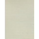Super Tibetan Hand-knotted Wool/Bamboo Silk, Gray/Charcoal Area Rug