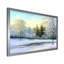 Paysage, arbres verts, peinture sur toile d'hiver-59758225-59758229