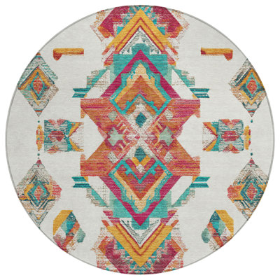 Machine Washable Indoor/Outdoor Chantille ACN2661 Tribal Rug