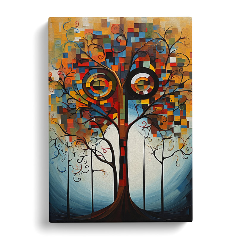 Tree Cubism - No Frame Print, 50cm H x 35cm W x 3cm D