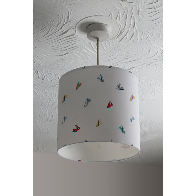 Cotton Drum Lamp Shade ( Uno ), 22cm H x 25cm W x 25cm D