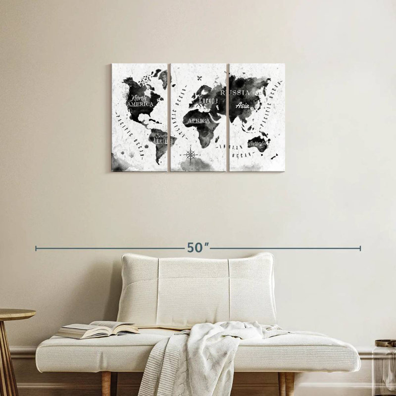 Aliaz Map, 20" H x 33" W