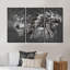 Loup et chef indien indien - ensemble de 3 reproductions d'art encadrées sur toile-87252671-87245123