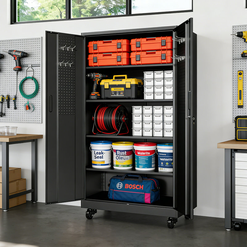 Metal Single Storage Cabinet ( 180cm H x 86cm W x 45cm D)