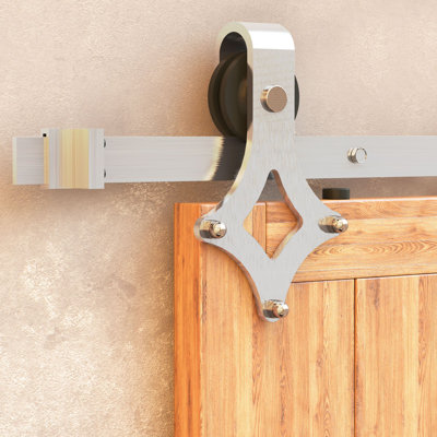 Ensemble de quincaillerie à deux portes en nickel brossé à motif de losange simple (porte non incluse)