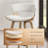 Binni 26.97" Boucle Upholstered Counter Stool With Solid Wood Frame (Set of 4)-116571848