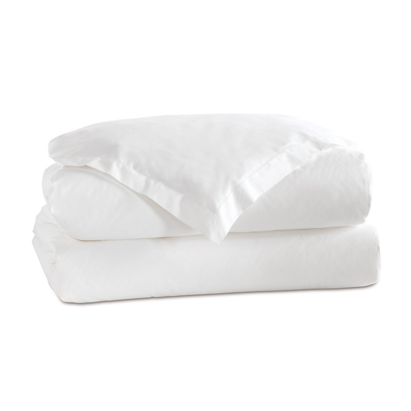 Gianna Linen Duvet Cover, Twin Duvet Cover, White, 400
