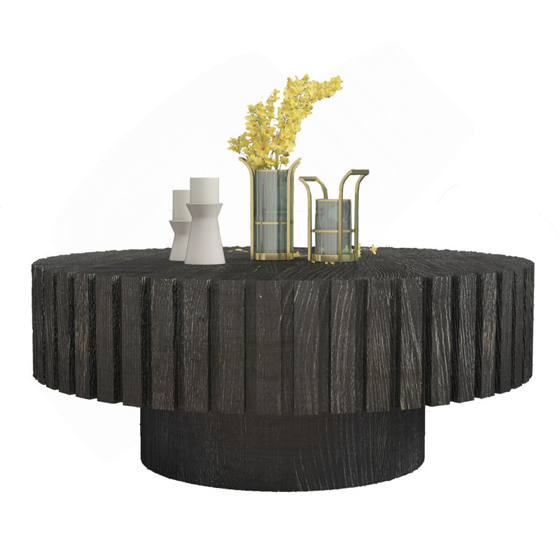 Natural wood Coffee Table, Black