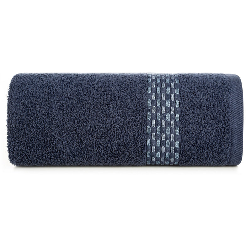 Hollymay Jacquard Hand Towel, Navy Blue