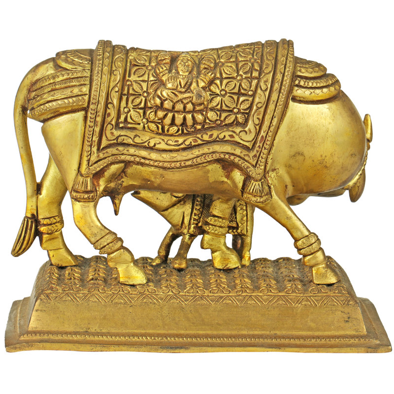 Statue mère vache avec veau
