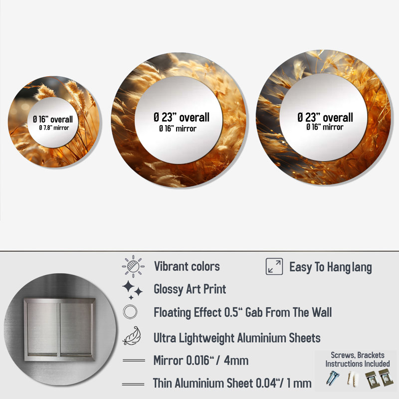 Dilanas Metal Round Mirror