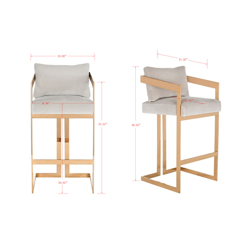 Upholstered Stool, Almond