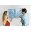 Magnetic Memo Board Whiteboard - 90 x 60 cm - With Marker and Magnets - Triangles abstraction-656892626