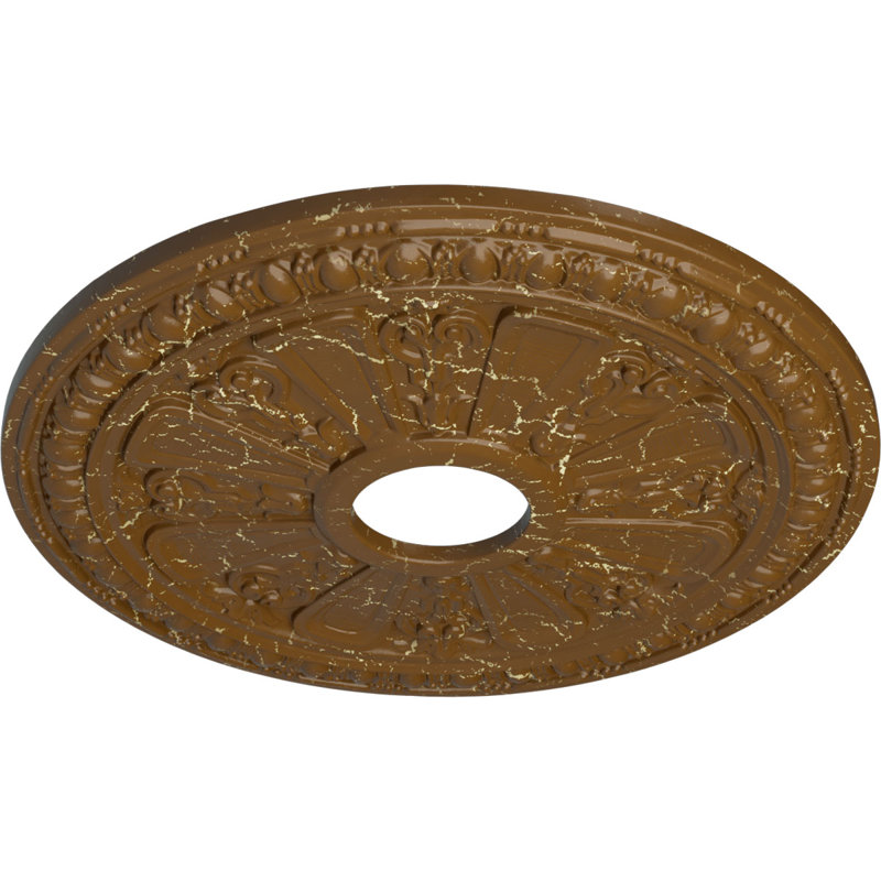 Endurathane Raymond Ceiling Medallion, 18"OD x 1 1/4"P (Fits Canopies up to 5 3/8"), Hand-Painted Frost Finish